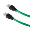 Picture of Cat6a Ethernet Cable Assembly, RJ45 to RJ45, Shielded CMR Green PVC, 26 AWG, 5 M