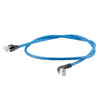 Picture of Ethernet Category 6a 10gig Right Angle Patch Cable, F/UTP Shielded, 26AWG, RJ45 Straight to Up, CMX PVC, Blue, 15.0 ft