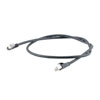 Picture of Ethernet 6a 10gig Right-Angle Patch Cable, F/UTP Shielded, 26AWG, RJ45 Straight to Right, LSZH, Black, 1 FT