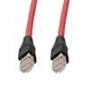Picture of Cat6a Ethernet Cable Assembly, RJ45 to RJ45, Shielded CMX Red LSZH, 26 AWG, 25 M