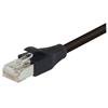 Picture of Double Shielded LSZH 26 AWG Stranded Cat 6 RJ45/RJ45 Patch Cord, Black, 1.0 Ft