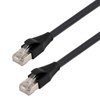 Picture of Category 6 Ethernet Cable Assembly, S/FTP Braid w/ Individually Shielded Pairs, RJ45 Male/Plug, 26AWG Stranded, CMG PVC, Black, 75.0F