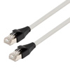 Picture of Category 6 Ethernet Cable Assembly, S/FTP Braid w/ Individually Shielded Pairs, RJ45 Male/Plug, 26AWG Stranded, CMG PVC, Gray, 0.5F