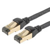 Picture of Category 7 10gig Industrial Outdoor High Flex Ethernet Cable, RJ45 Male/Plug, S/FTP Doubled Shielded, 26AWG Stranded, TPE, Black, 0.5FT