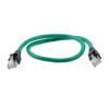 Picture of Category 7 10gig Ethernet Cable Assembly, S/FTP Shielded Pairs, RJ45 Male/Plug, 26AWG Stranded, PVC, Green, 15M