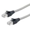 Picture of Category 7 10gig Ethernet Cable Assembly, S/FTP Shielded Pairs, RJ45 Male/Plug, 26AWG Stranded, PVC, Gray, 0.5M