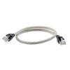 Picture of Category 7 10gig Ethernet Cable Assembly, S/FTP Shielded Pairs, RJ45 Male/Plug, 26AWG Stranded, LSZH, Gray, 1M