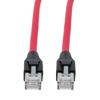 Picture of Category 7 10gig Ethernet Cable Assembly, S/FTP Shielded Pairs, RJ45 Male/Plug, 26AWG Stranded, LSZH, Red, 10M