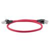 Picture of Category 7 10gig Ethernet Cable Assembly, S/FTP Shielded Pairs, RJ45 Male/Plug, 26AWG Stranded, LSZH, Red, 5M