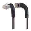 Picture of Category 5E Shielded Right Angle Patch Cable, RA Left Exit/RA Up, Black 2.0 ft