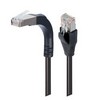 Picture of Shielded Category 5e Right Angle Patch Cable, Stackable, Black, 10.0 ft