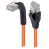 Picture of Category 5E Shielded Right Angle Patch Cable, Straight/Right Angle Up, Orange 10.0 ft