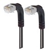 Picture of Category 5E Shielded LSZH Right Angle Patch Cable, Right Angle Down/Right Angle Down, Black, 1.0 ft