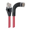 Picture of Category 5E Shielded LSZH Right Angle Patch Cable, Straight/Right Angle Right, Red, 7.0 ft