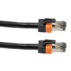 Picture of Cat 8 40Gig Ethernet Cable, S/FTP 24AWG, Dual Color Molded, PVC Jacket, Black, 25FT