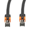 Picture of Cat 8 40Gig Ethernet Cable, S/FTP 24AWG, Dual Color Molded, PVC Jacket, Black, 25FT
