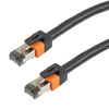 Picture of Cat 8 40Gig Ethernet Cable, S/FTP 24AWG, Dual Color Molded, PVC Jacket, Black, 7FT