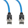 Picture of Cat 8 40Gig Ethernet Cable, S/FTP 28AWG, Slim Cable with Short Body Connector, PVC Jacket, Blue, 2FT