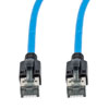 Picture of Cat 8, 40 gigabit, Ethernet Cable, S/FTP, 28 AWG, Twisted Pair, Slim Cable with Short Body Connector, Indoor, LSZH Jacket, Blue, 10-foot
