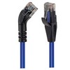 Picture of Category 5E 45° Patch Cable, Straight/Left 45° Angle, Blue 7.0 ft