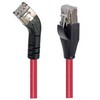 Picture of Category 5E Shielded 45° Patch Cable, Straight/Right 45° Angle, Red 10.0 ft