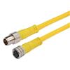 Picture of Brad® Nano-Change® M8 Cable 3 Position IP68 rated Male to Female 24AWG PVC YLW, 1.0m