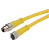 Picture of Brad® Nano-Change® M8 Cable 4 Position IP68 rated Male to Female 24AWG PVC YLW, 1.0m