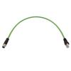Picture of M12 Category 5e IP67 4 Position D code, Double Shielded, 22AWG Drag Chain, Industrial, Outdoor Cable, M12M RJ45M, CMX HFPUR, GRN, 5m