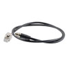 Picture of Category 6a Ethernet Economy M12 8 Position X code Cable, IP67 M12 Male to RJ45 Female Jack, 26AWG Shielded Outdoor VW-1 PVC Black, 1.0M