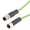 Picture of IP67 Waterproof M12 3 Position A-code Sensor Actuator Signal Cable, Shielded Industrial Drag Chain PUR, 22AWG, Male to Female, Green, 1M