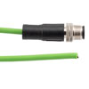 Picture of IP67 Waterproof M12 3 Position A-code Sensor Actuator Signal Cable, Shielded Industrial Drag Chain PUR, 22AWG, Male to Open, Green, 5M