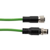 Picture of IP67 Waterproof M12 5 Position A-code Sensor Actuator Signal Cable, Industrial Drag Chain PUR, 22AWG, Male to Female, Green, 5M