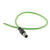 Picture of IP67 Waterproof M12 5 Position A-code Sensor Actuator Signal Cable, Industrial Drag Chain PUR, 22AWG, Male to Open, Green, 10M