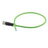 Picture of IP67 Waterproof M12 5 Position A-code Sensor Actuator Signal Cable, Industrial Drag Chain PUR, 22AWG, Female to Open, Green, 3M