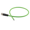 Picture of IP67 Waterproof M12 5 Position A-code Sensor Actuator Signal Cable, Shielded Industrial Drag Chain PUR, 22AWG, Female to Open, Green, 10M