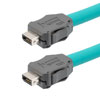 Picture of IX Industrial Category 6a Ethernet Cable, IX A Key to IX A Key, Double Shielded High Flex Industrial Outdoor CMX TPE Jacket, Teal, 30cm