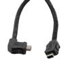 Picture of ix Economy Assembly, Category 6a, F/UTP, Single Shielded, Right Angle Up ix A Plug to ix A Plug, 26 AWG, CMR/CMX PVC, Black, 3-meter