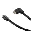 Picture of ix Economy Assembly, Category 6a, F/UTP, Single Shielded, Right Angle Up ix A Plug to ix A Plug, 26 AWG, CMR/CMX PVC, Black, 3-meter