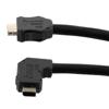 Picture of ix Low Smoke Zero Halogen Cable, Category 6a, F/UTP, Single Shielded, Right Angle Up ix A Plug To ix A Plug 26 AWG, CMX LSZH, Black, 3-meter