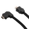 Picture of ix Low Smoke Zero Halogen Cable, Category 6a, F/UTP, Single Shielded, Right Angle Up ix A Plug To ix A Plug 26 AWG, CMX LSZH, Black, 3-meter