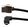 Picture of ix Economy Assembly, Category 6a, F/UTP, Single Shielded, Right Angle Up ix A Plug to RJ45 Jack, 26 AWG, CMR/CMX PVC, Black, 1-meter
