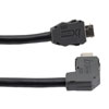 Picture of ix Economy Assembly, Category 6a, F/UTP, Single Shielded, Right Angle Down ix A Plug To ix A Plug, 26 AWG, CMR/CMX PVC, Black, 3-meter