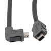 Picture of ix Economy Assembly, Category 6a, F/UTP, Single Shielded, Right Angle Down ix A Plug To ix A Plug, 26 AWG, CMR/CMX PVC, Black, 3-meter