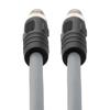 Picture of M12 5 Position IP67 K-Code AC Power Cable Assembly, 16AWG 300V 12A, Industrial Drag Chain PUR Jacket, Male to Male, Gray, 5.0m