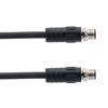 Picture of M12 4 Position IP67 L-Code Pigtail Cable Assembly, Unshielded 16AWG PUR Jacket, Male to Male, Black 0.5m