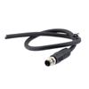 Picture of M12 4 Position IP67 L-Code Pigtail Cable Assembly, Unshielded 16AWG PUR Jacket, Male to Open, Black 10m