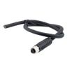 Picture of M12 4 Position IP67 L-Code Pigtail Cable Assembly, Unshielded 16AWG PUR Jacket, Female to Open, Black 5m
