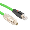 Picture of Profinet Type A Category 5e Cable IP67 M12 D-Code Male to RJ45 SF/UTP Double Shielded 22AWG Solid Industrial Outdoor PLTC TPE Green 5.0m