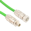 Picture of Profinet Type A Category 5e Cable IP67 M12 D-Code Male to Female SF/UTP Double Shielded 22AWG Solid Industrial Outdoor PLTC TPE Green 3.0m