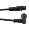 Picture of M12 5 Position A-code Male to Right Angle Female Sensor Signal Cable, Light Weight Plastic Nut, 22AWG, PVC, IP68 Waterproof, Black, 5M